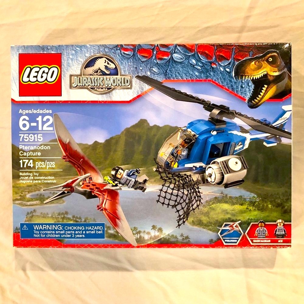 New Legos 75915 Jurassic World Pteranodon Capture Dinosaurs Helicopter Park ACU